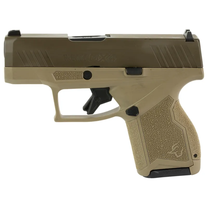Taurus GX4 9mm Pistol, 3" Barrel, 11-Round Capacity, FDE/Brown Finish