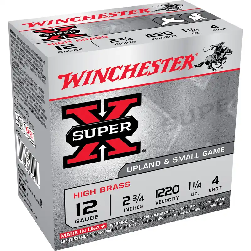 Winchester Super-X Pheasant 12 Gauge 2-3/4" #4 Shot 25 Rounds/250 Rounds Case