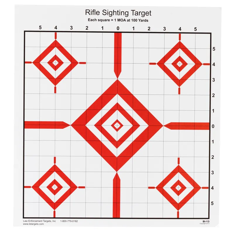 100-Pack Action Target Rifle Sighting Sheets