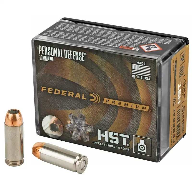 Federal Premium Personal Defense HST 10mm 200 Grain JHP, 20 Rounds/200 Rounds
