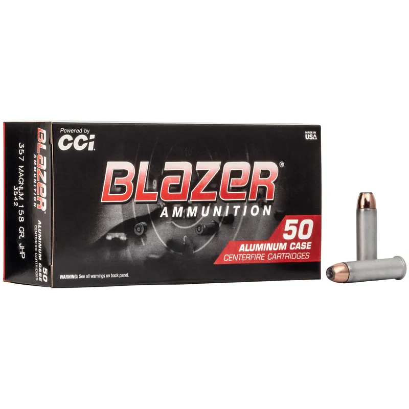 Blazer 357 Magnum 158 Grain JHP Ammunition - 50 Rounds/1000 Rounds