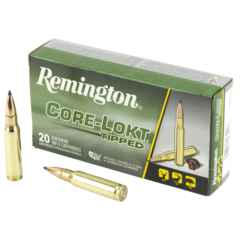 Remington 308 Win 165gr Core-Lokt Tipped Ammunition - 20 Rounds/200 Rounds