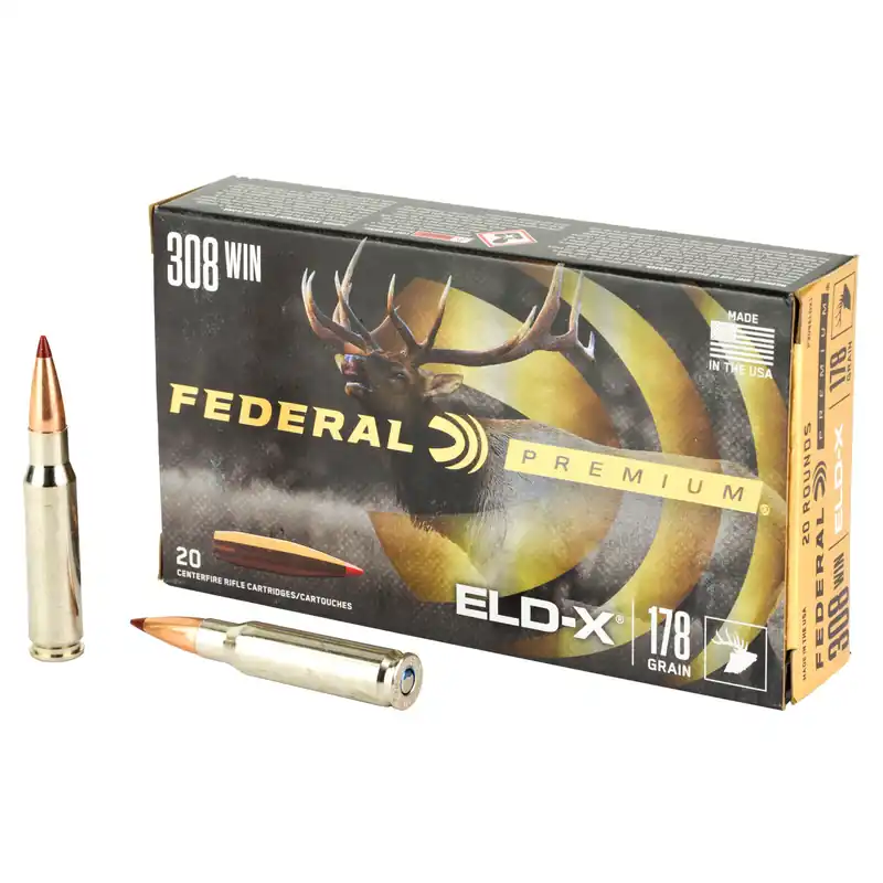 Federal Premium 308 Winchester 178 Grain ELD-X Ammunition - 20 Rounds
