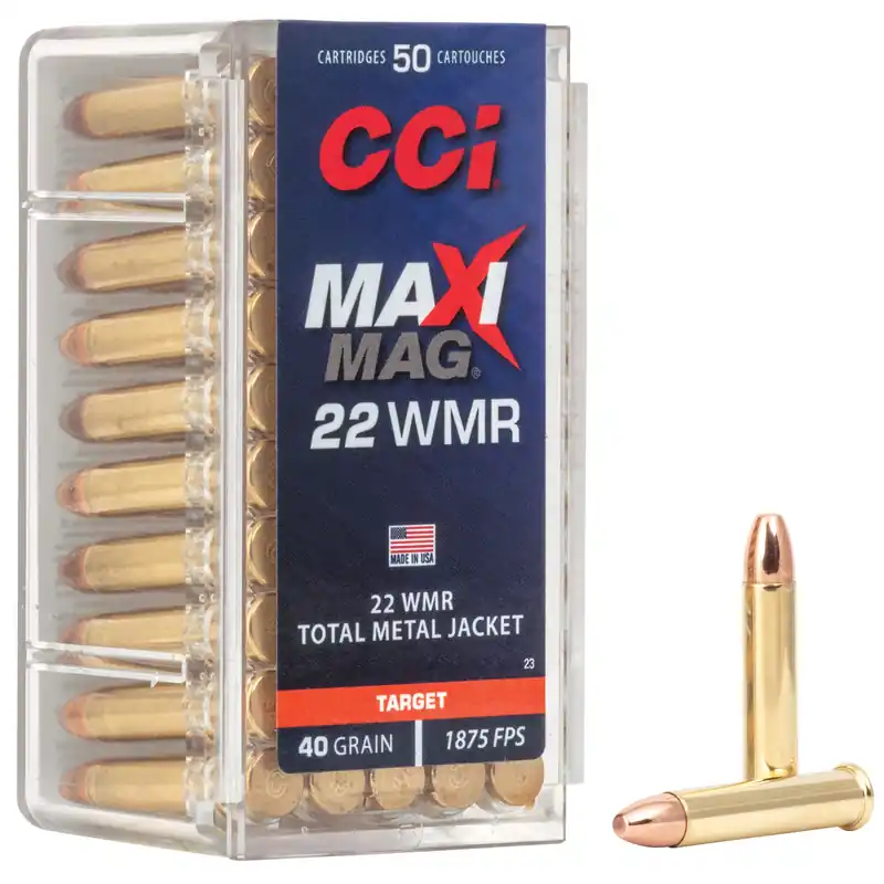 CCI MAXI-MAG 22WMR TMJ Ammunition - 50 Rounds/2000 Rounds Available
