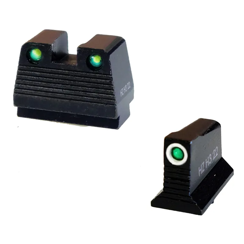 HIVIZ N2 Night Sights for Glock MOS - Green/White Ring