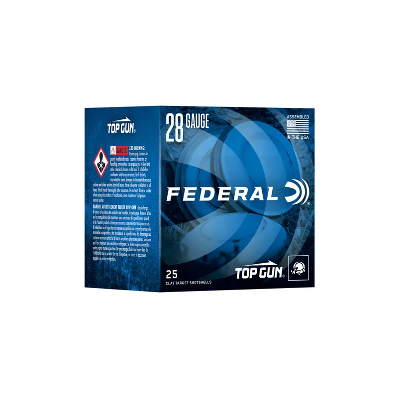 Federal Top Gun 28 Gauge 2.75" #9 Shot, 25 Rounds per Box, 250 Rounds per Case