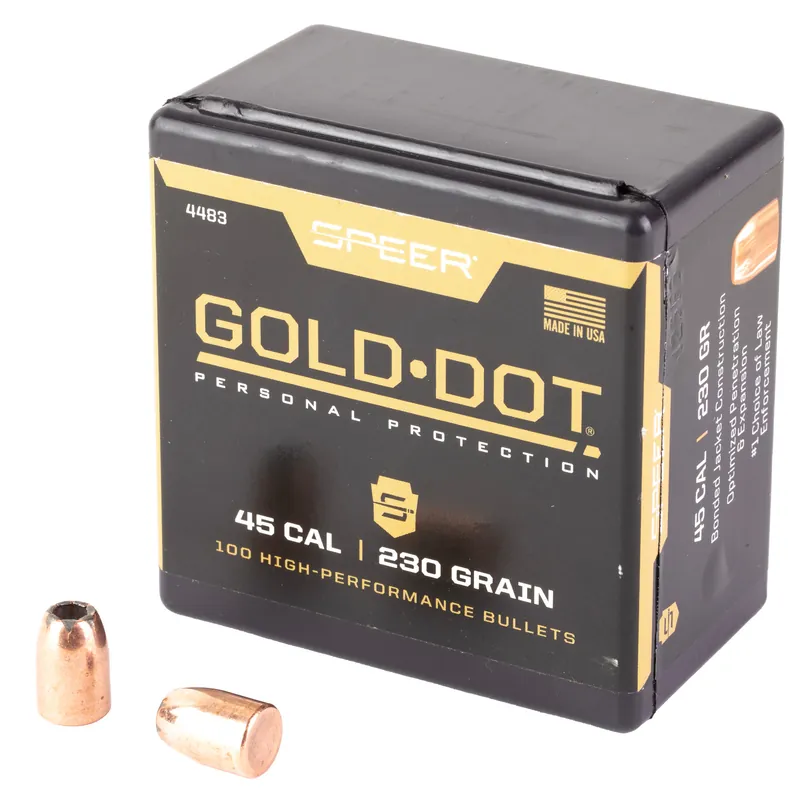 Speer Gold Dot .451 230 Grain Hollow Point, 100 Count