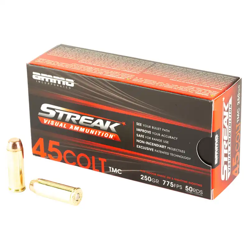 STREAK RED 45 Colt 250GR TMC Ammunition - 50 Rounds/1000 Rounds