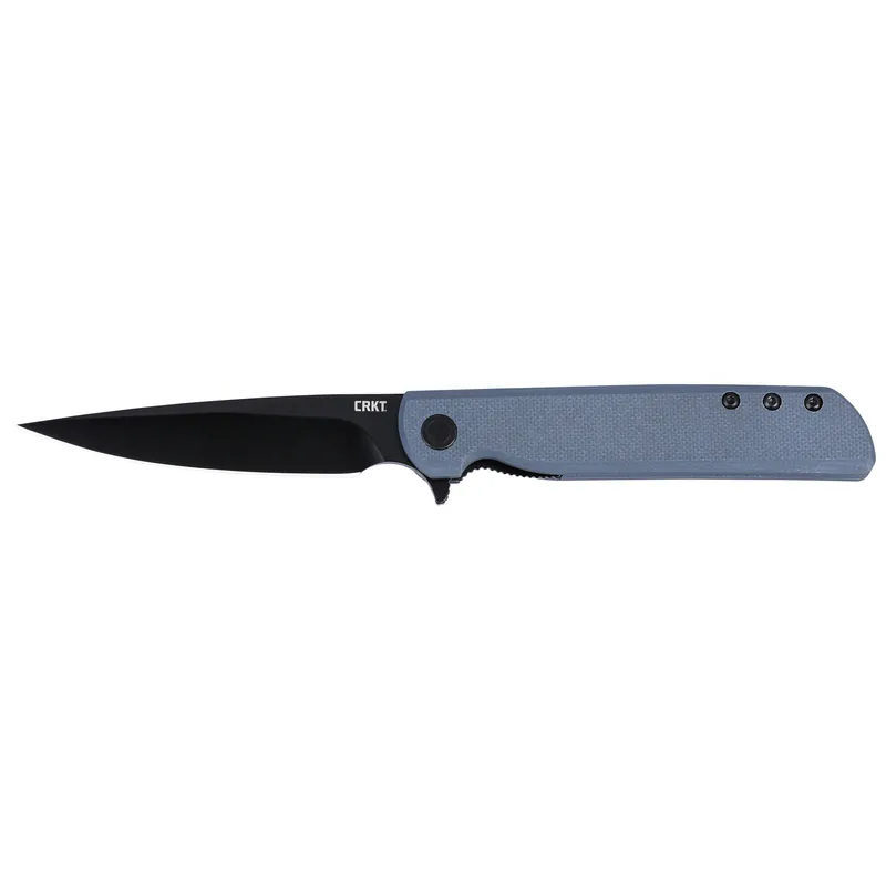 CRKT LCK+ 3.38" Gray/Black Plain Edge Knife