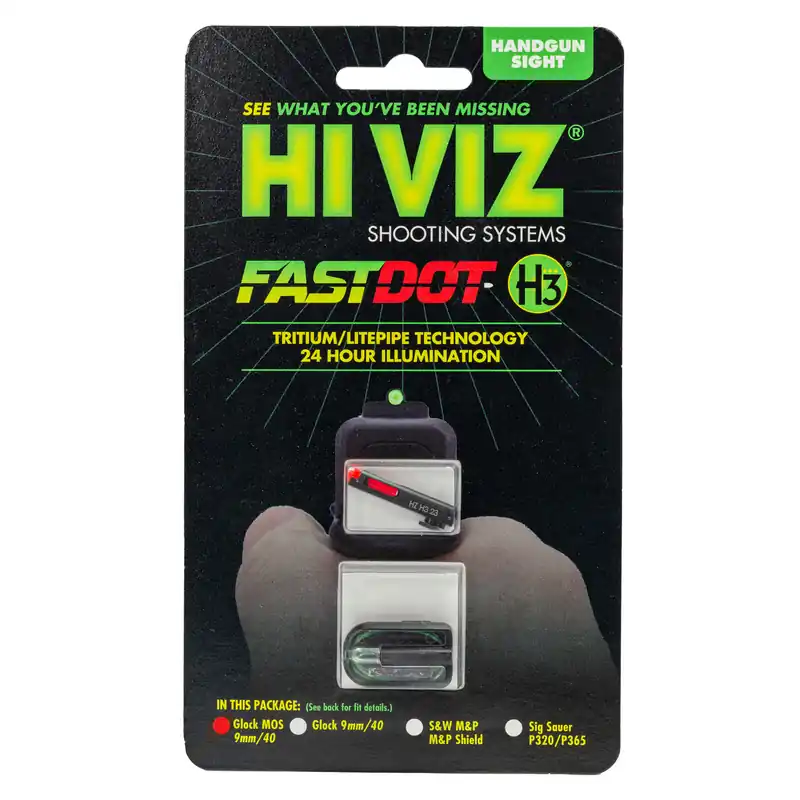 HIVIZ FASTDOT H3 Sights for Glock 9mm/.40/.357