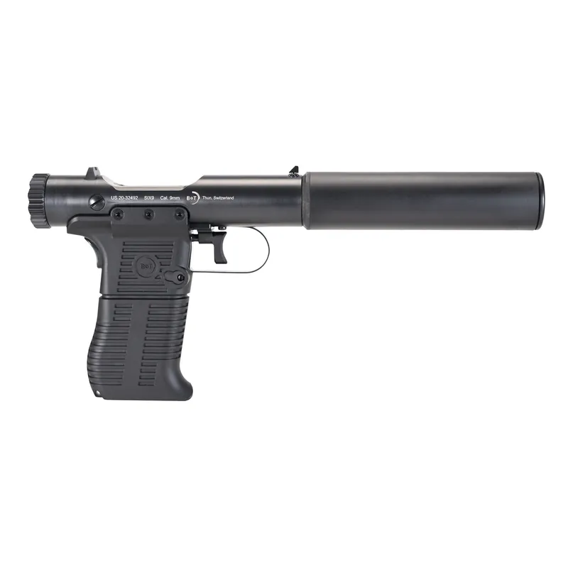 B&T Station Six 9mm Pistol, 5" Barrel, 9-Round Capacity, Black Finish