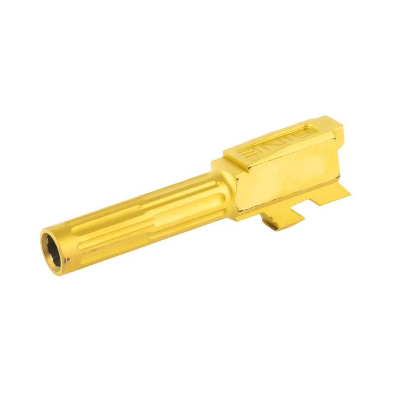 LANTAC 9INE for Glock 43 Fluted Barrel TiN Bronze