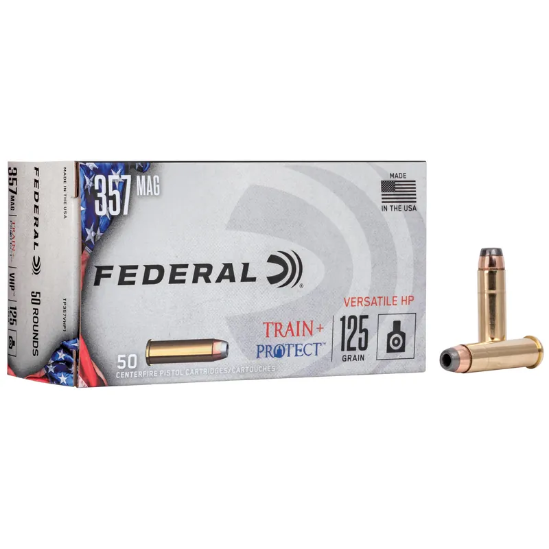 Federal Train & Protect .357 Magnum 125 Grain VHP, Box of 50 Rounds