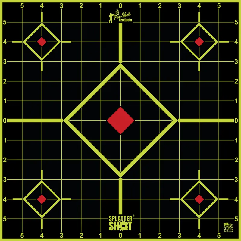 PRO-SHOT 12" Green Sight-In Targets, Pack of 5