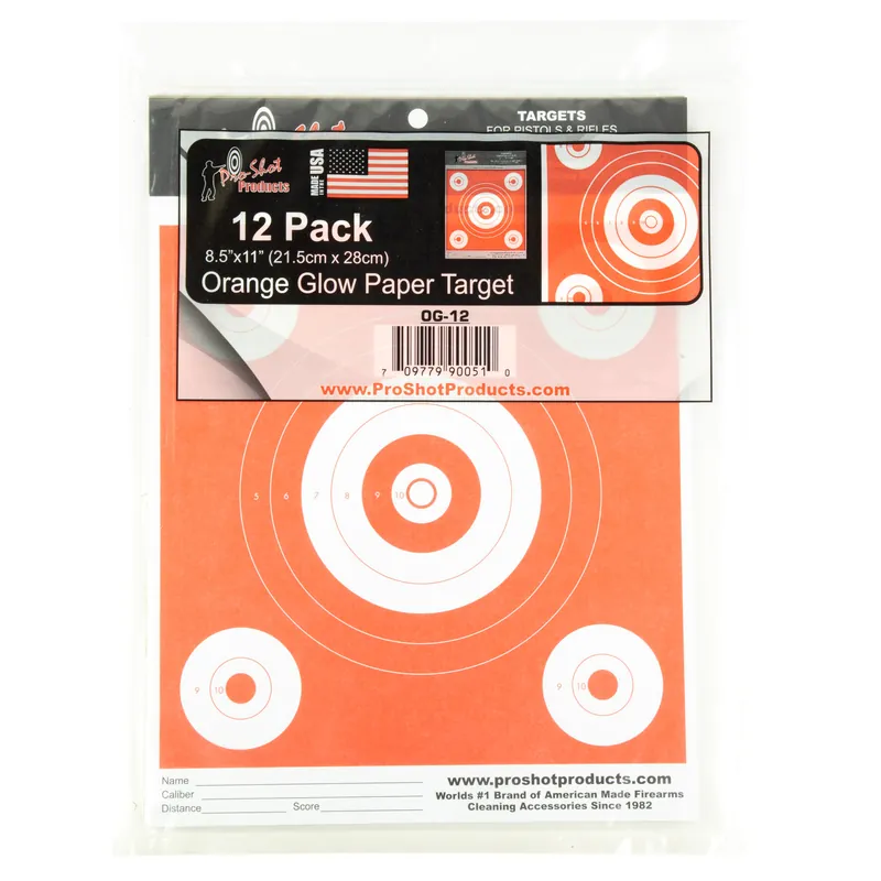 PROSHOT 6" Bullseye Day Glow Orange Target