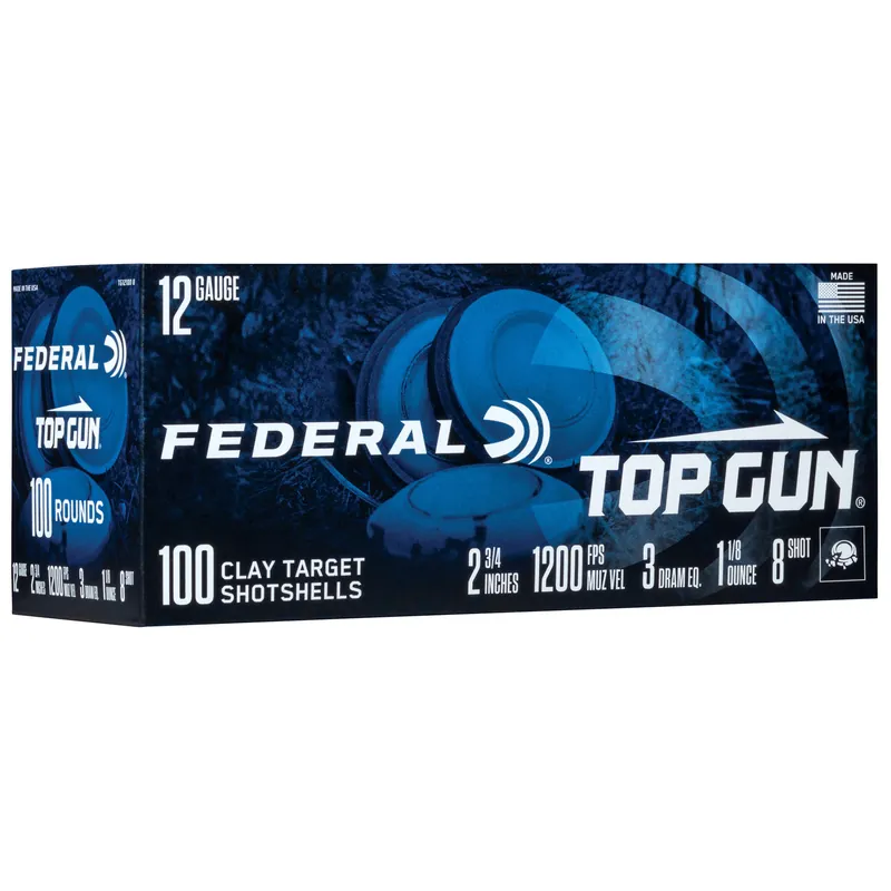 Federal Top Gun 12 Gauge 2.75" #8 Shot 100/200 Rounds