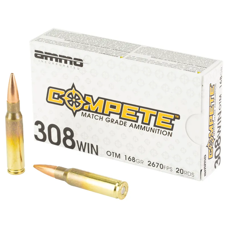 AMMO INC .308 Winchester 168 Grain OTM - 20 Rounds/200 Rounds
