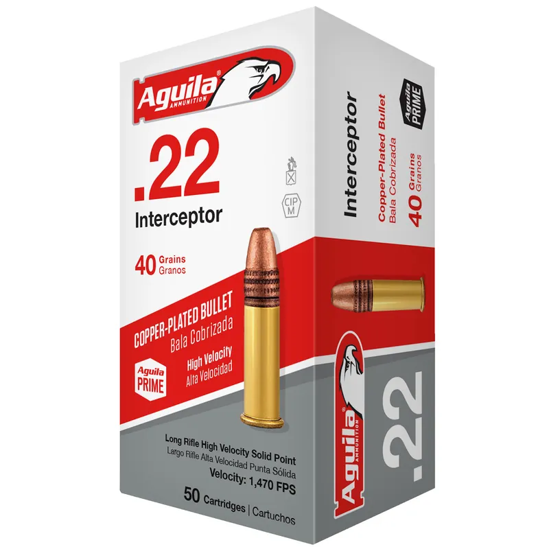 AGUILA 22LR INTERCEPTOR 40GR AMMUNITION - 50 ROUNDS/1000 ROUNDS BULK PACK