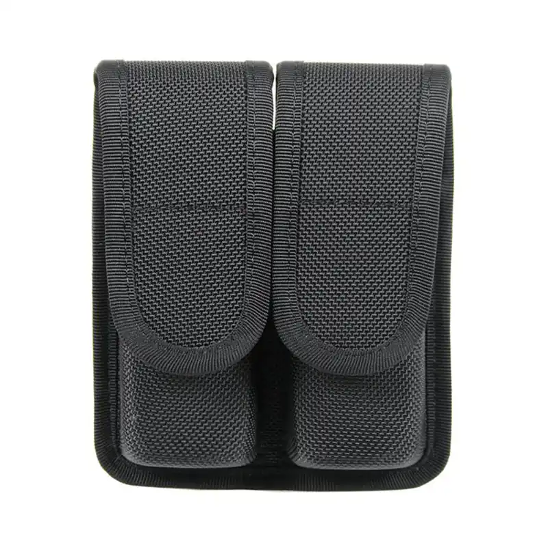 Black Double Mag Pouch with Molded Cordura and Double Row Design
