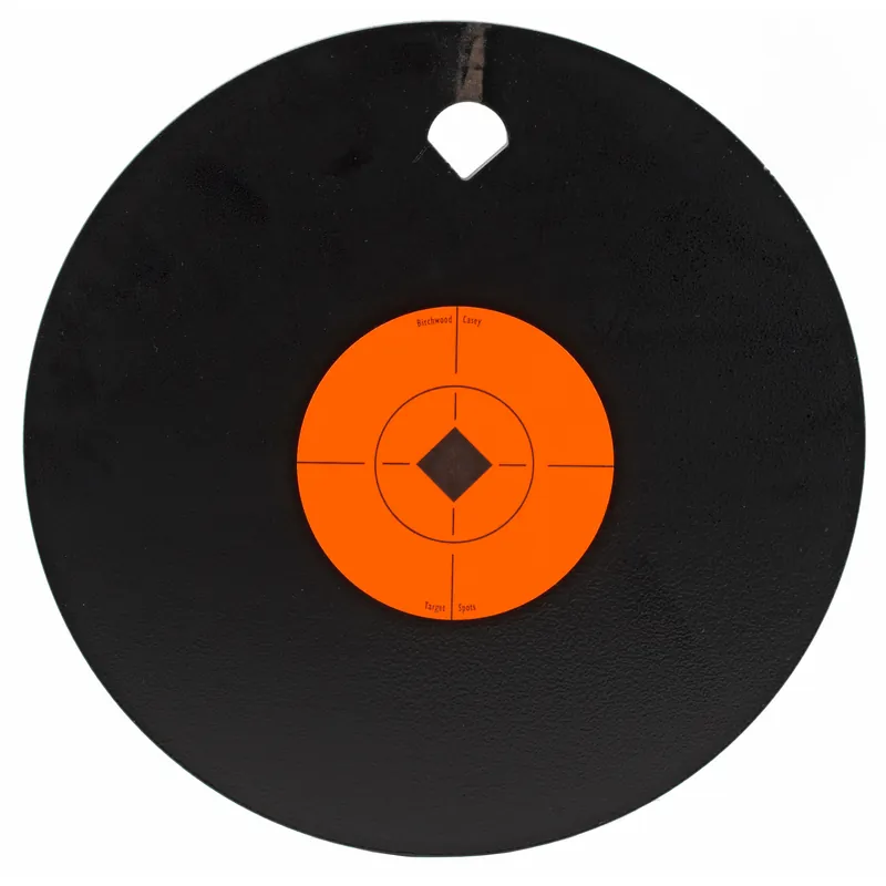 8" AR500 Steel Gong Target with One Hole - 3/8" Thickness