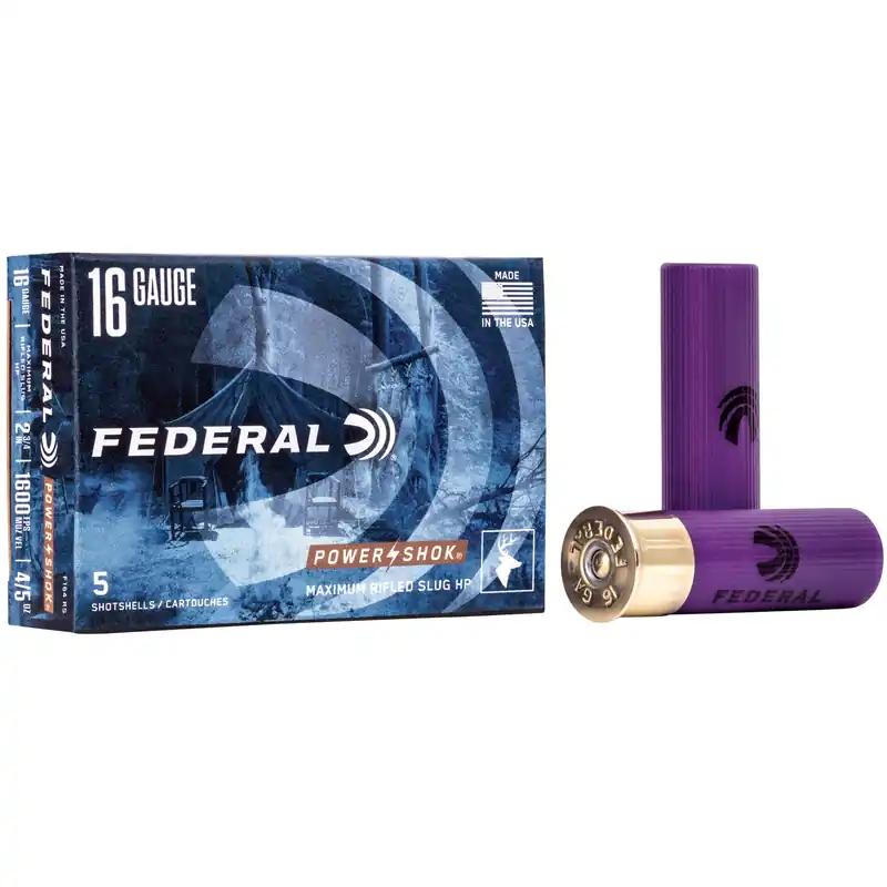 Federal Power-Shok 16 Gauge 2.75" Maximum Rifled Slug 5/250