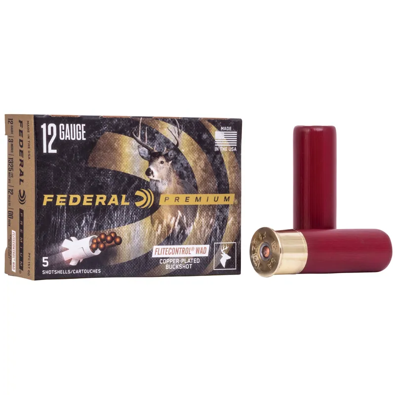 Federal Flight Control 12 Gauge 3" 00 Buckshot 5/250