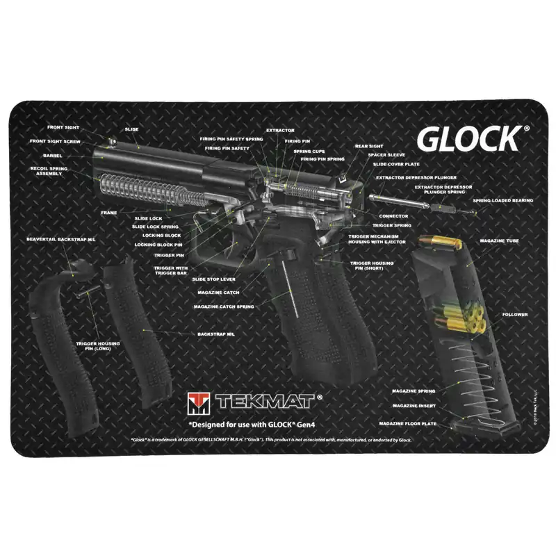 TEKMAT Cutaway Pistol Mat for Glock Black