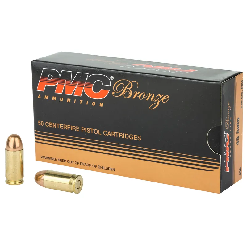 PMC Bronze 45 ACP 230 Grain FMJ Ammunition - 50 Rounds/1000 Rounds