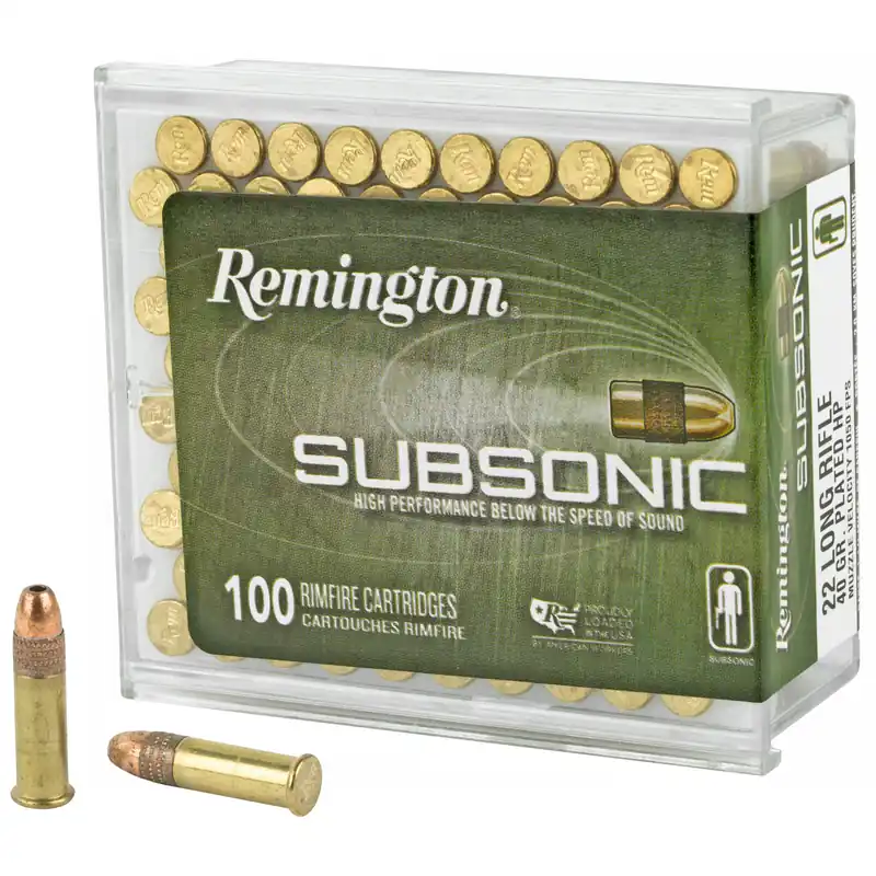Remington Subsonic .22LR 40 Grain Hollow Point Ammunition - 100 Rounds/5000 Rounds
