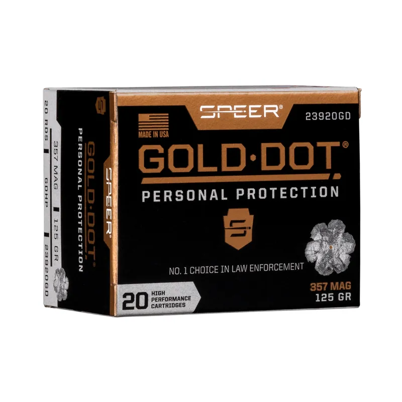 Speer Gold Dot .357 Magnum 125 Grain Hollow Point Ammunition - 20 Rounds