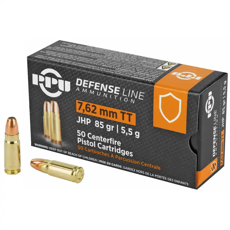 PPU 7.62 Tokarev JHP 85 Grain Ammunition - 50 Rounds/500 Rounds