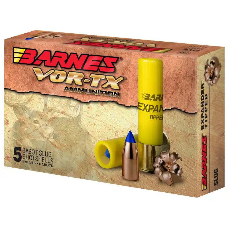 Barnes VOR-TX 20 Gauge 3" 250 Grain Ammunition - 5 Rounds per Box, 100 Boxes per Case