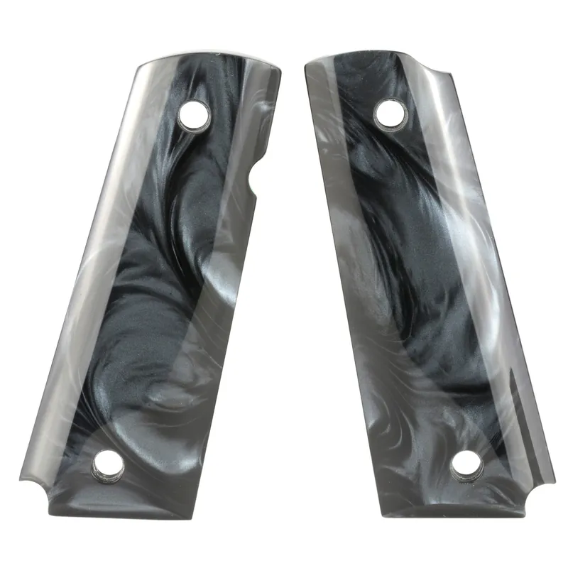 Hogue Grip for 1911 Government Model - Pearl Ambidextrous Black