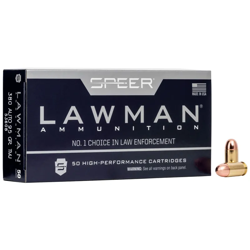 Lawman 380 ACP 95 Grain TMJ Ammunition - 50 Rounds/1000 Rounds