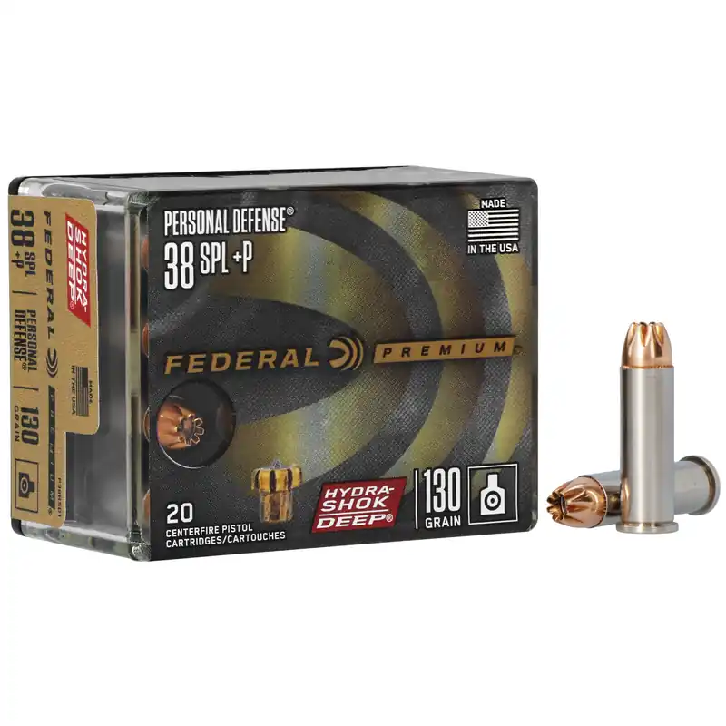 Federal Premium .38 Special +P 130 Grain 20/200 Ammunition