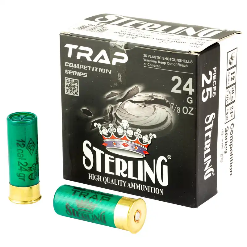 Sterling Competition 12 Gauge 2.75" #8 Shotgun Shells - 25 Rounds per Box, 250 Rounds per Case
