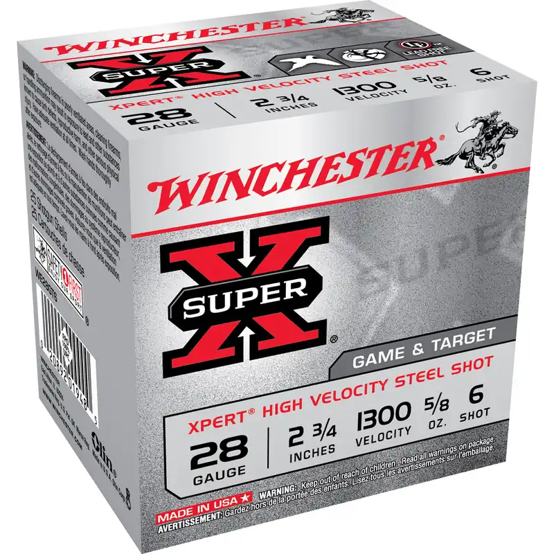 Winchester Super-X Xpert 28 Gauge 2.75" #6 Shot 25 Rounds/Box
