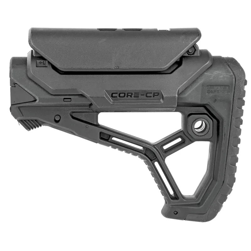 FAB Defense AR15 Stock with Cheek Rest - Black