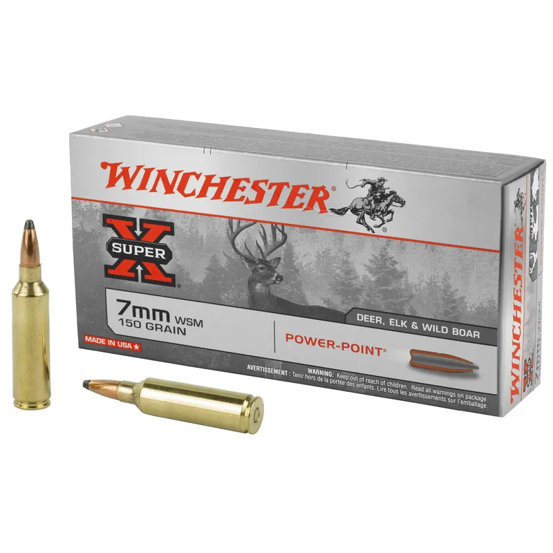 Winchester Supreme Power Point 7mm WSM 150gr Ammunition - 20 Rounds