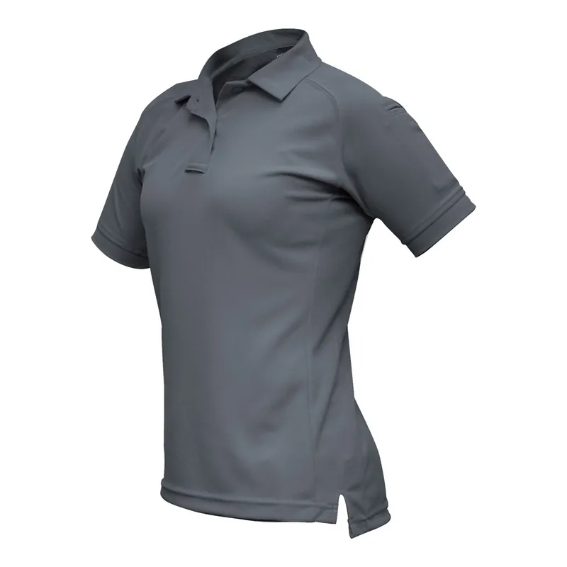 VERTX Coldblack Women's Short Sleeve Polo, Gray, XL