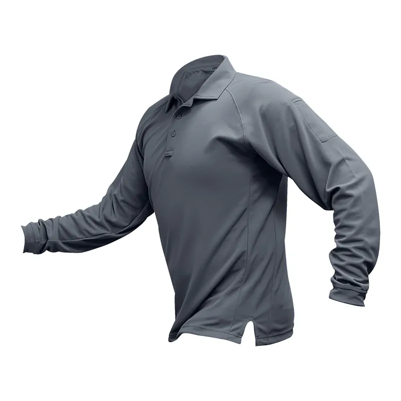 VERTX Coldblack Long Sleeve Polo Grey 3XL