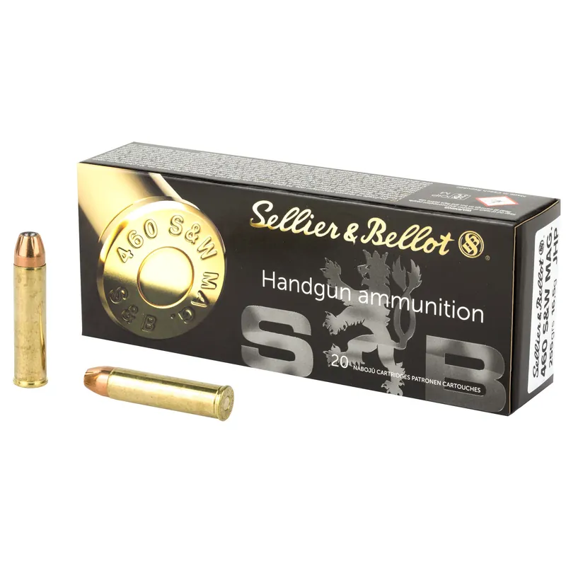S&B .460 S&W 255 Grain JHP Ammunition - 20 Rounds/240 Rounds