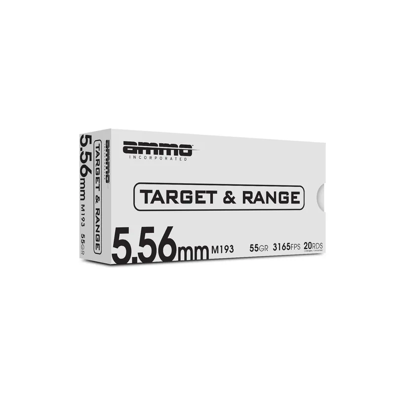 AMMO INC T&R 5.56 55GR M193 - 20 Rounds/500 Rounds Box