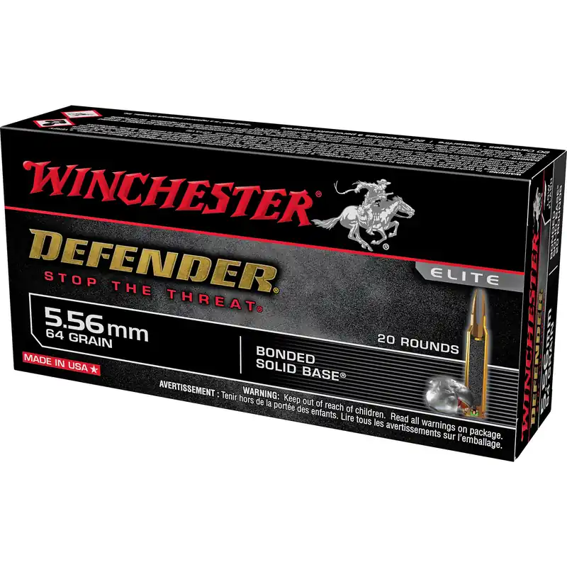 Winchester 5.56mm 64gr Bonded Soft Point Ammunition - 20 Rounds/200 Rounds