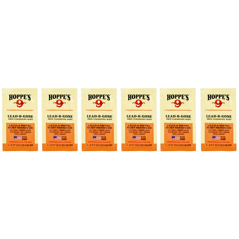 Hoppes Lead Removal Wipes - Pack of 6