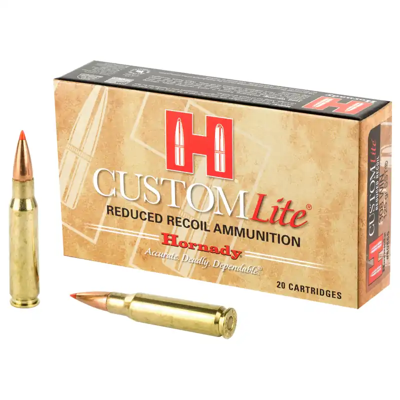 Hornady Custom Lite 308 Win 125 Grain SST 20 Rounds/200 Rounds