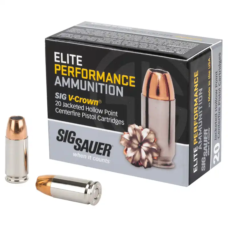 SIG Ammo 9mm 147gr JHP - 20 Rounds/200 Rounds