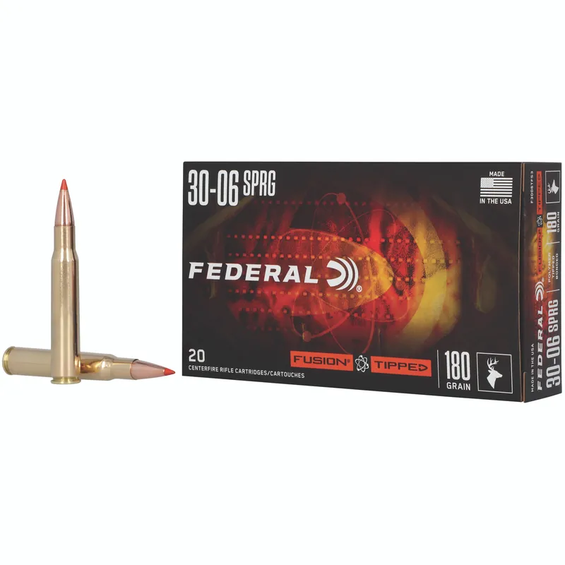 Fusion Tipped 30-06 Springfield 180 Grain Ammunition - 20 Rounds per Box, 200 Rounds per Case