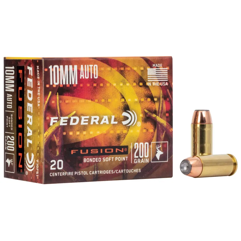 Federal Premium Fusion 10mm 200gr Soft Point Ammunition - 20 Rounds