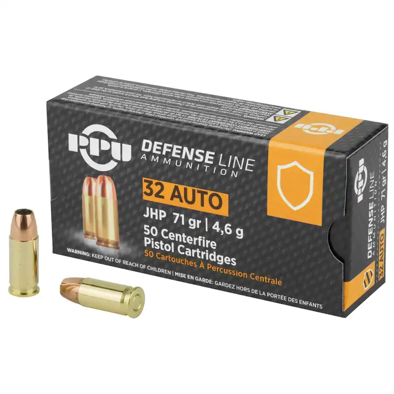 PPU 32 ACP 71 Grain JHP Ammunition - 50 Rounds/1000 Rounds